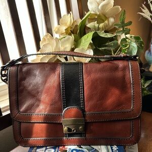 Vintage Fossil Reissue VRI Leather Messenger Bag